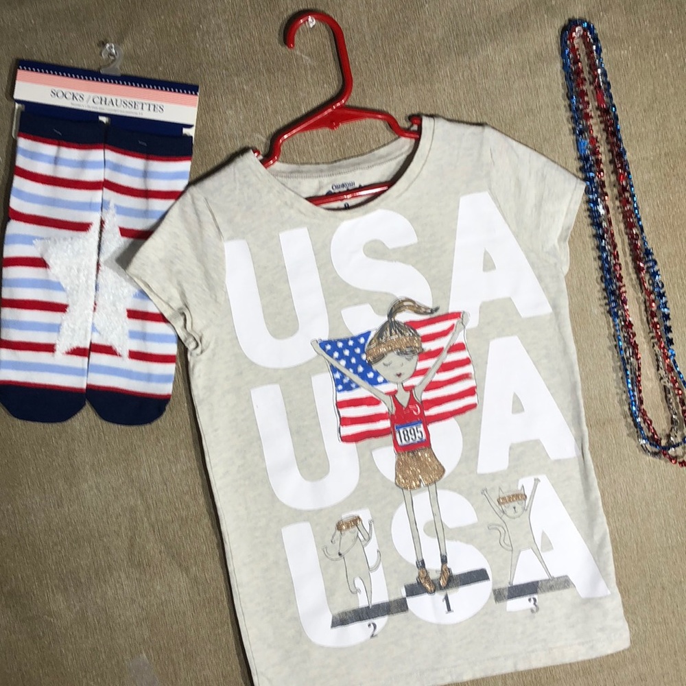 4/$20 ✅ Oshkosh USA Proud Tee!